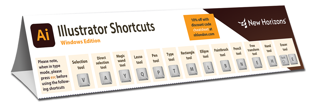 Illustrator keyboard shortcut cheat sheet