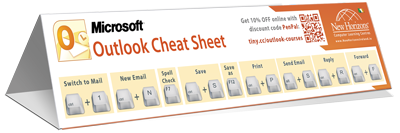 Outlook keyboard shortcut cheat sheet preview image
